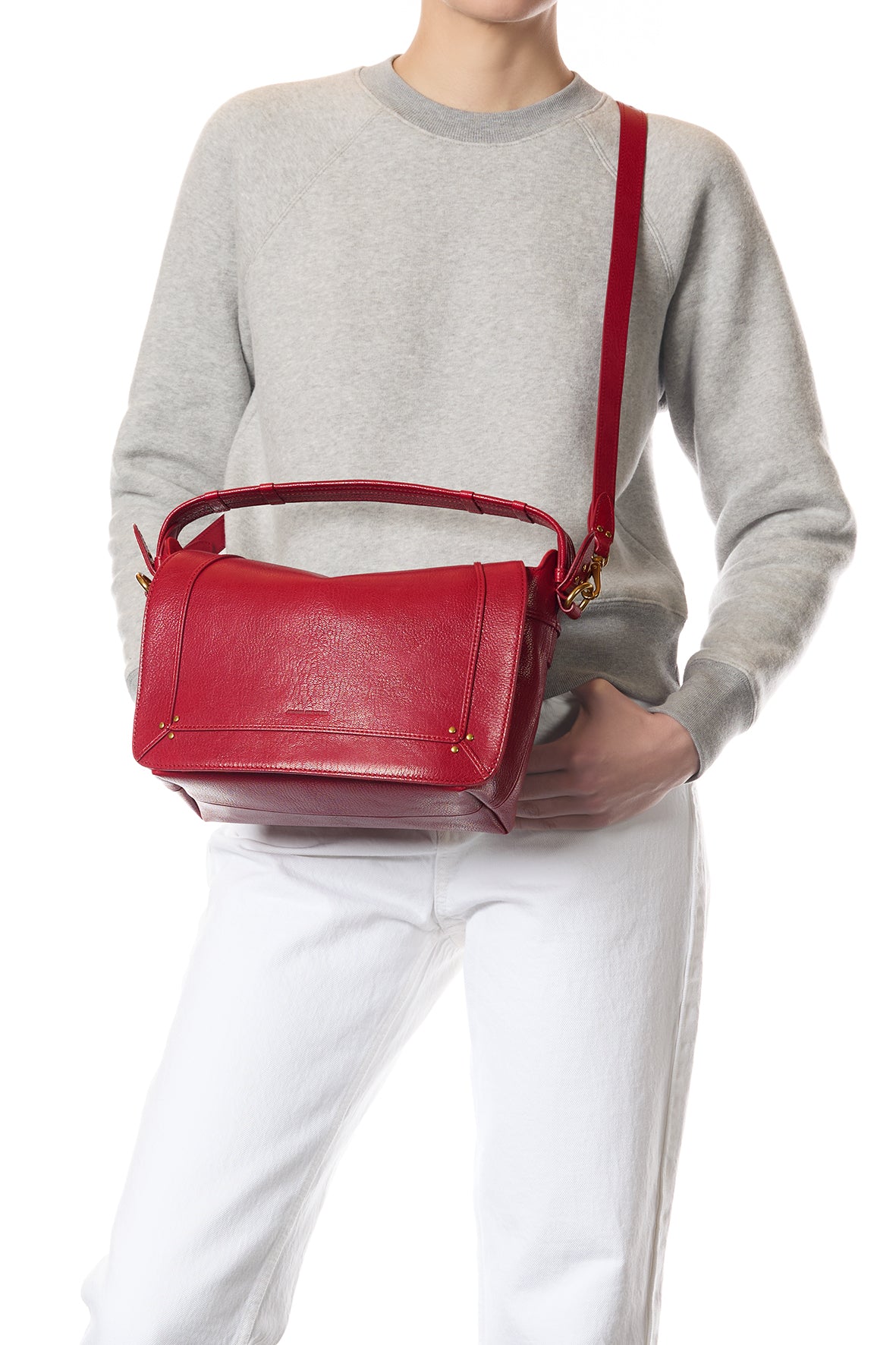 Sac Pepito M Chèvre Carmin