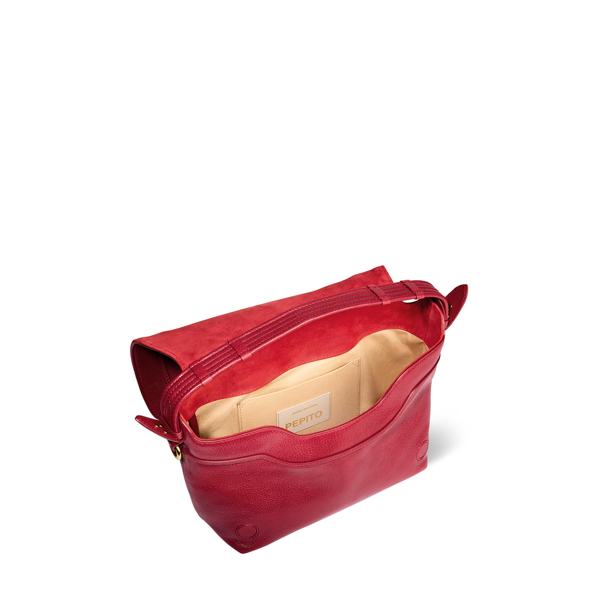 Sac Pepito M Chèvre Carmin