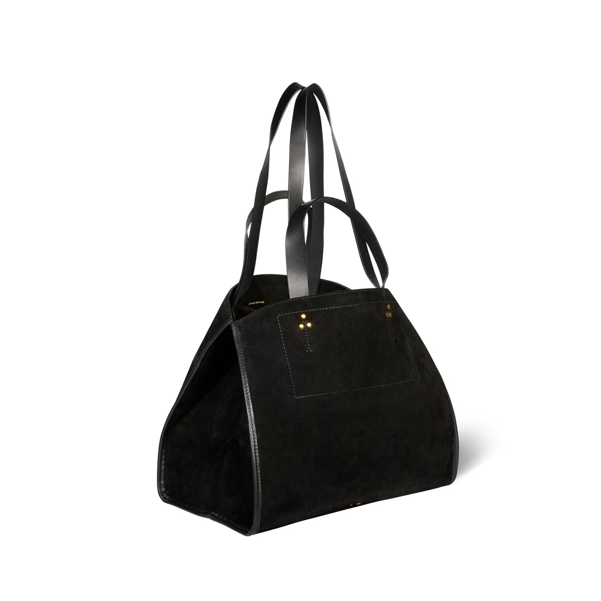 Sac Cabas Léon M croute velours Noir