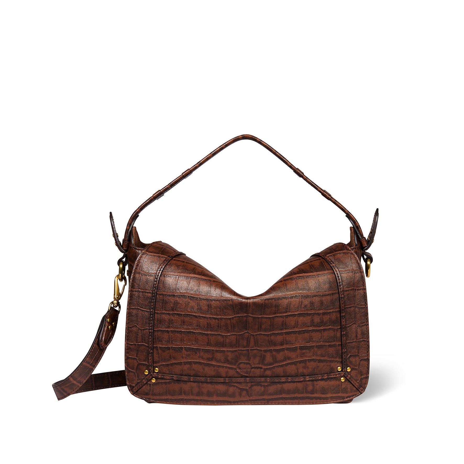Sac Pepito M Mouton Imprimé Croco Cigare