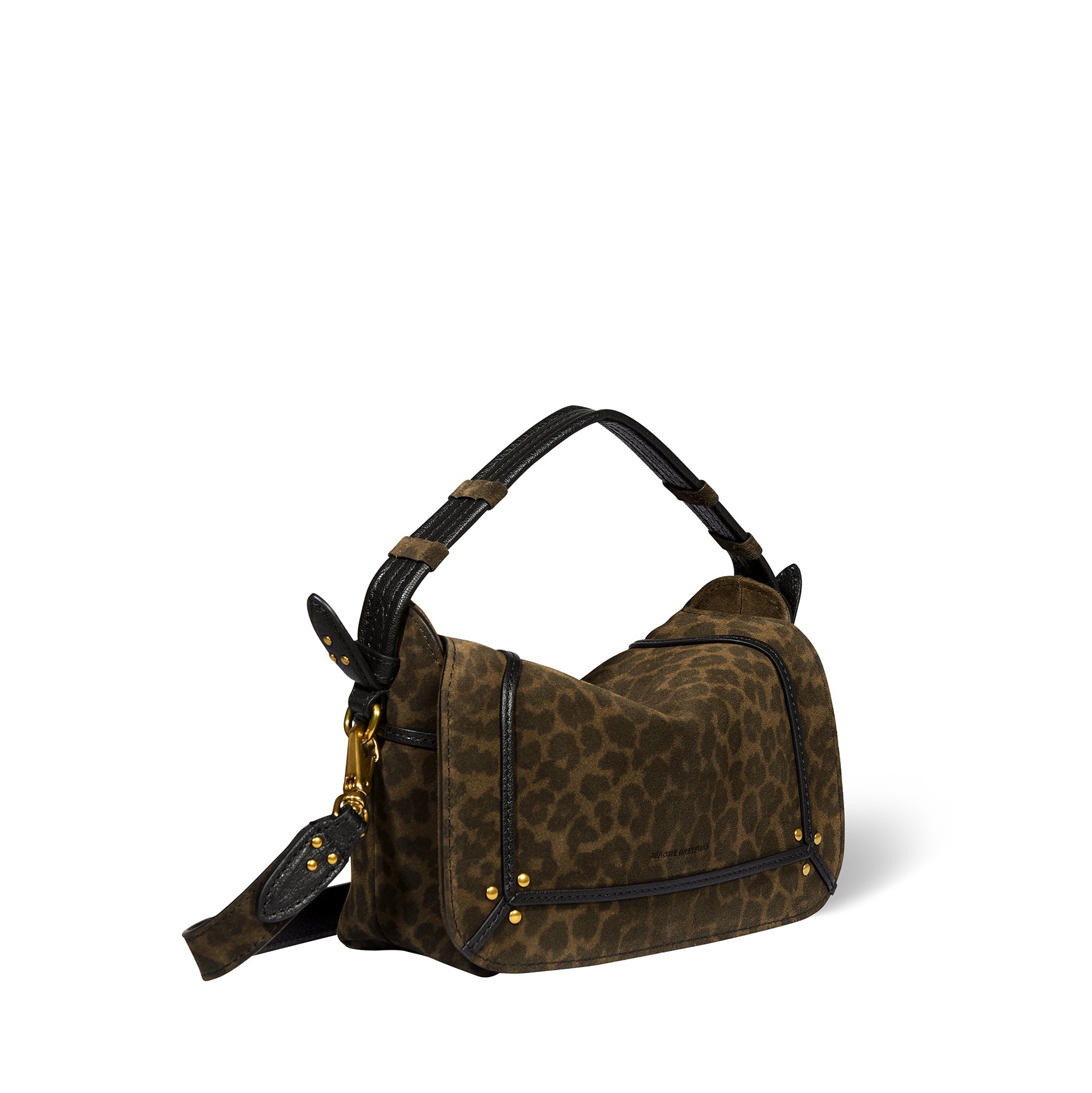 Sac Pepito S Croûte Velours Imprimé Léopard kaki