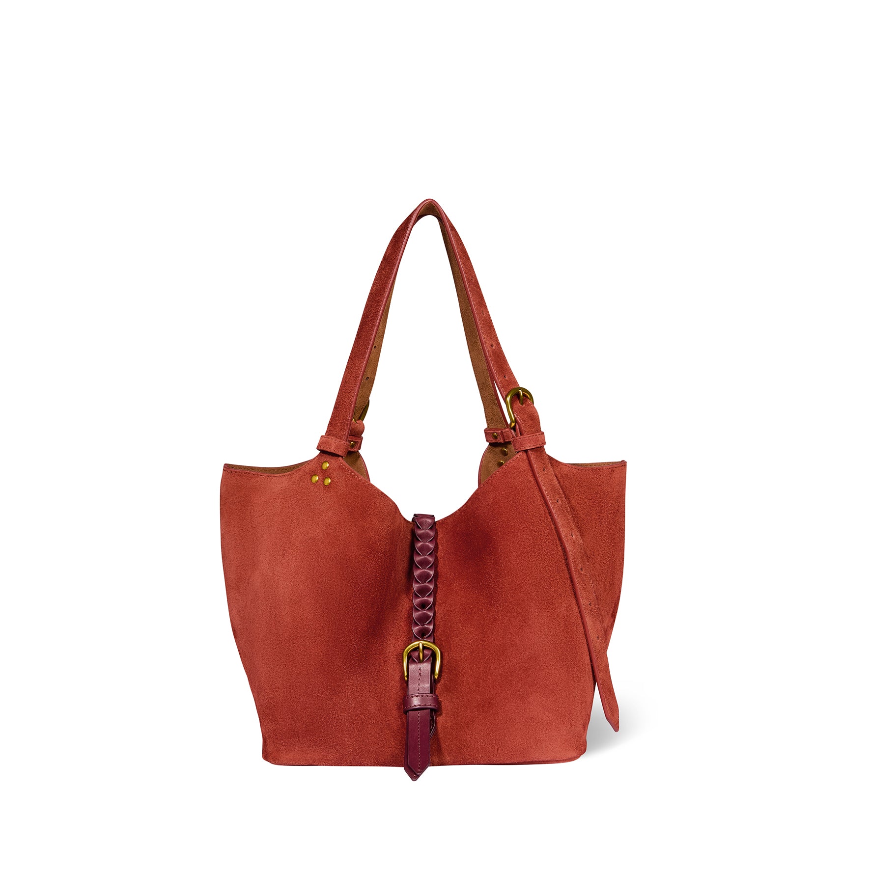 Sac Cabas Joseph S Croûte Velours Rouille