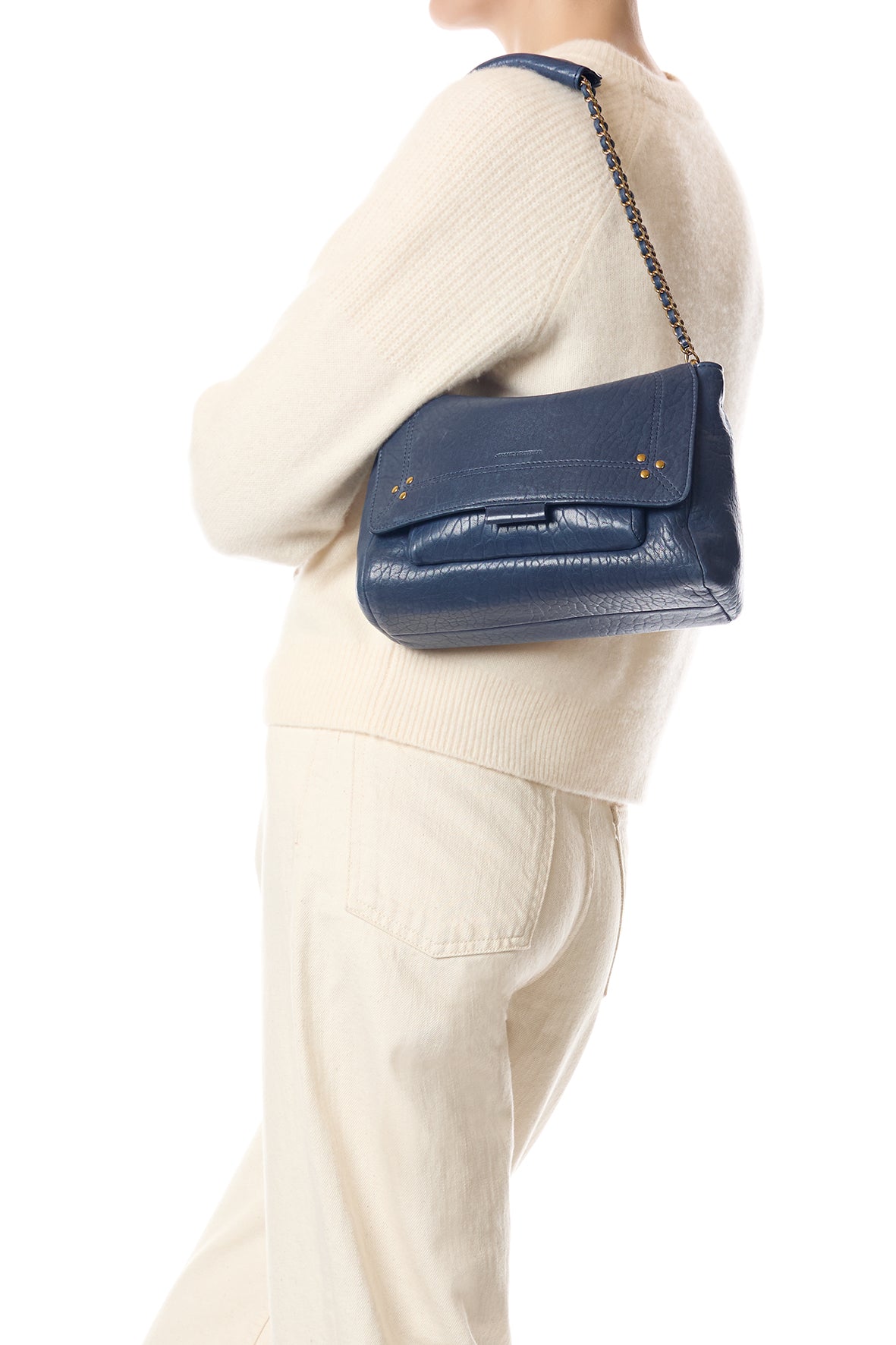 Sac Lulu M Agneau Bubble Night Blue