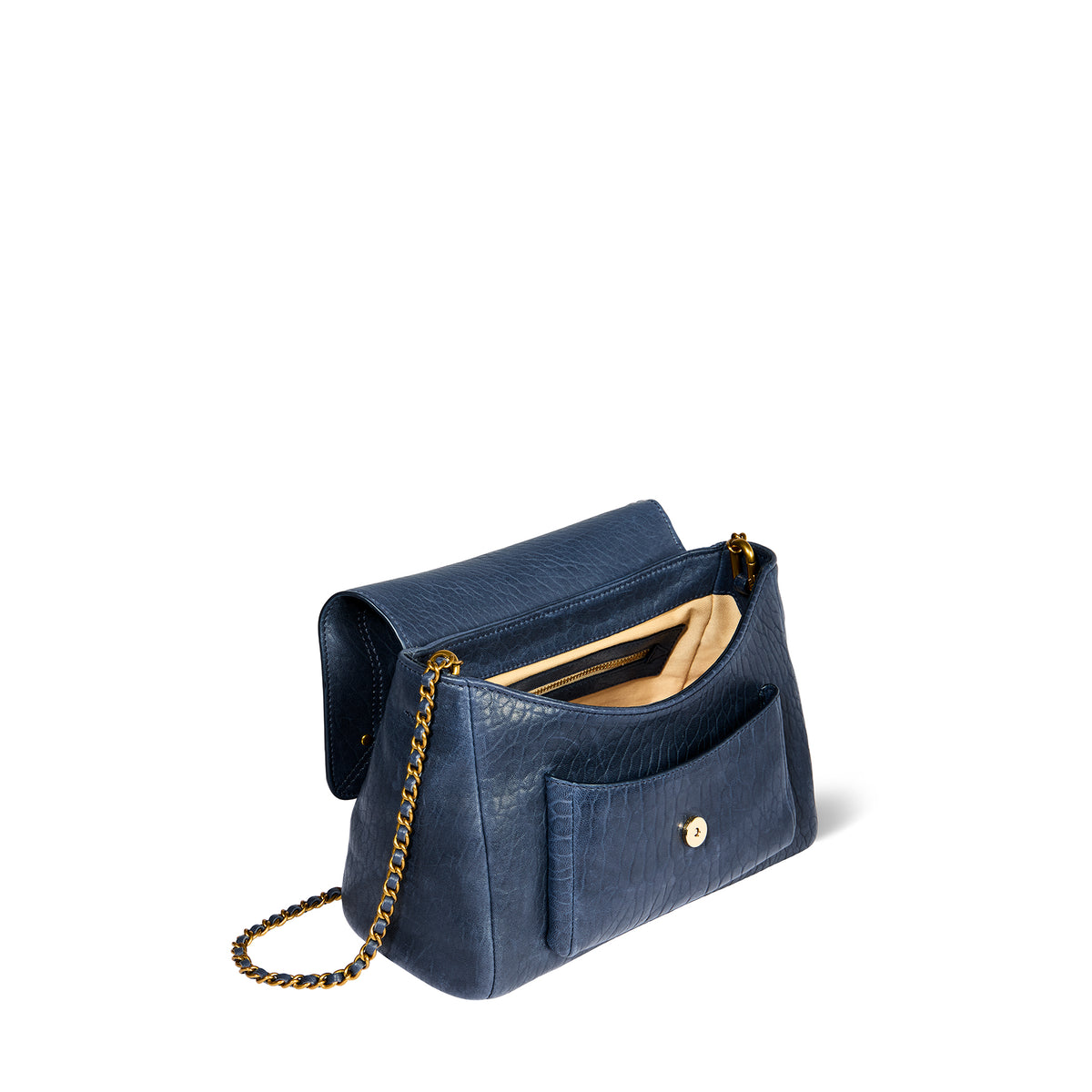 Sac Lulu M Agneau Bubble Night Blue