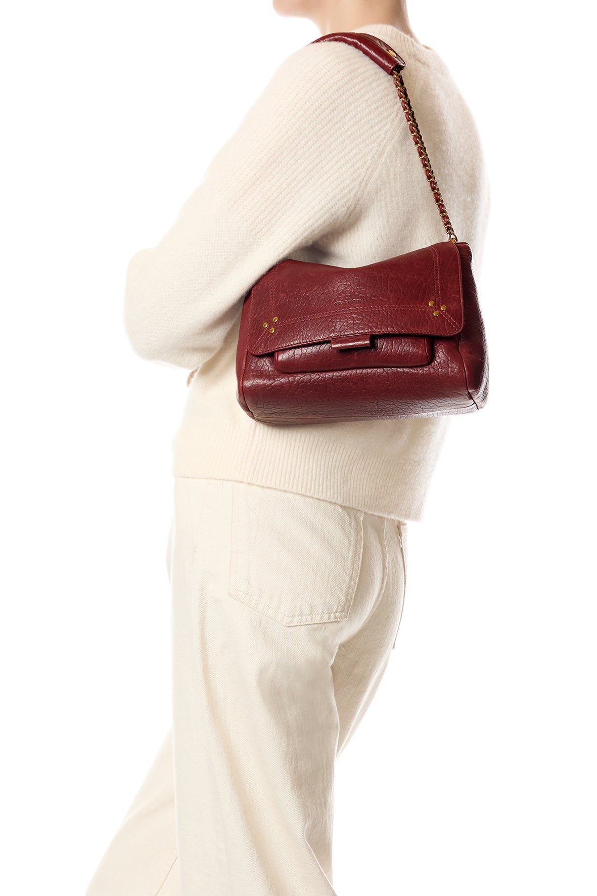 Sac Lulu M Agneau Bubble Burgundy