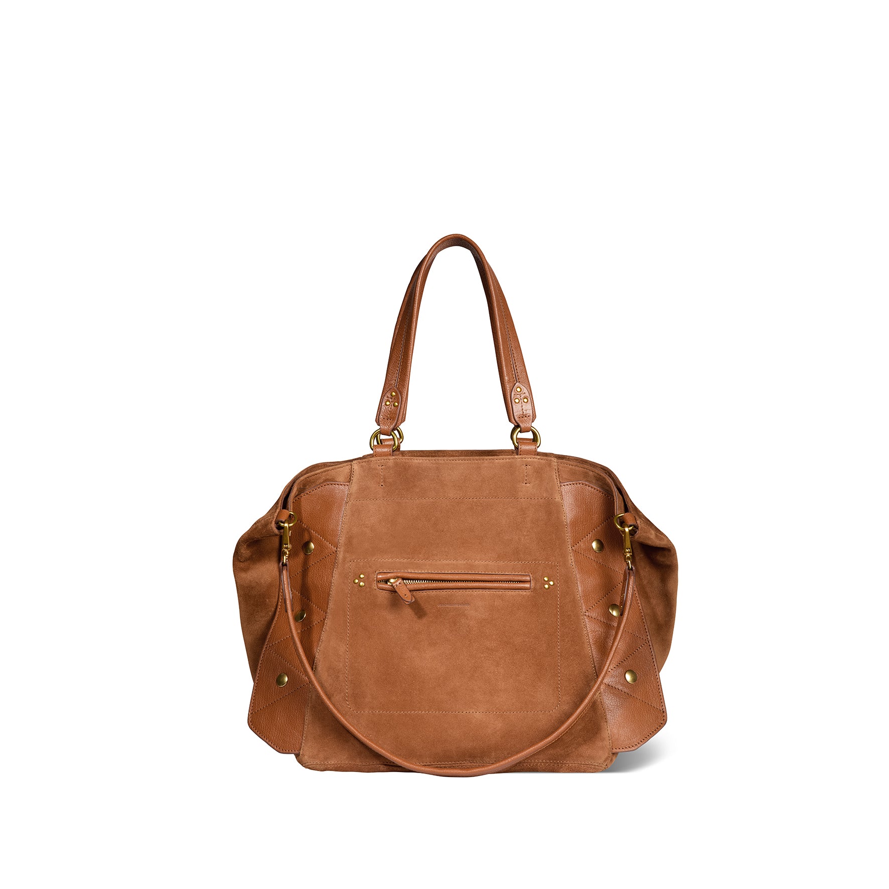Sac Cabas Roger Croûte Velours Caramel