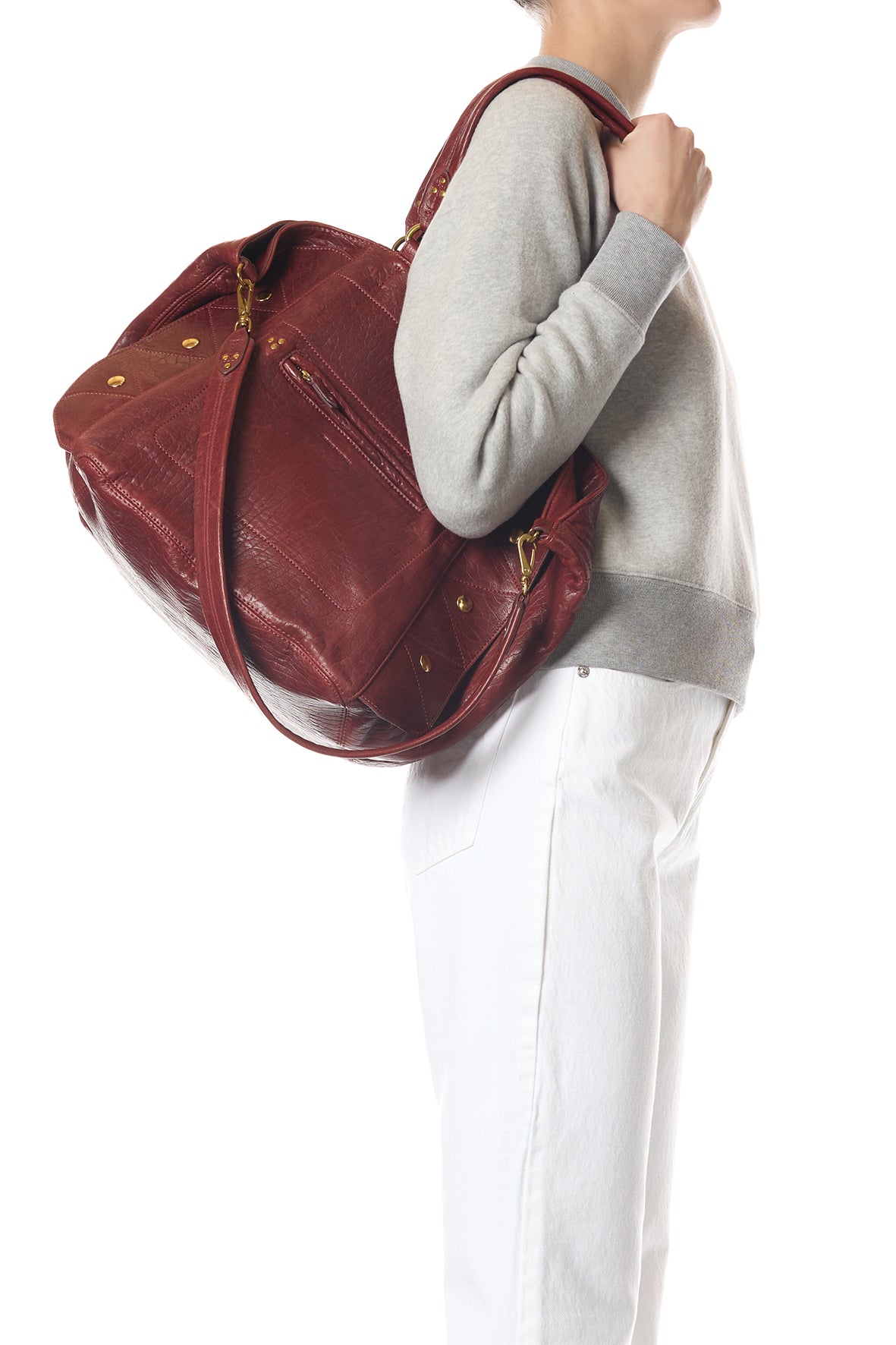 Sac Cabas Roger Agneau Bubble Burgundy