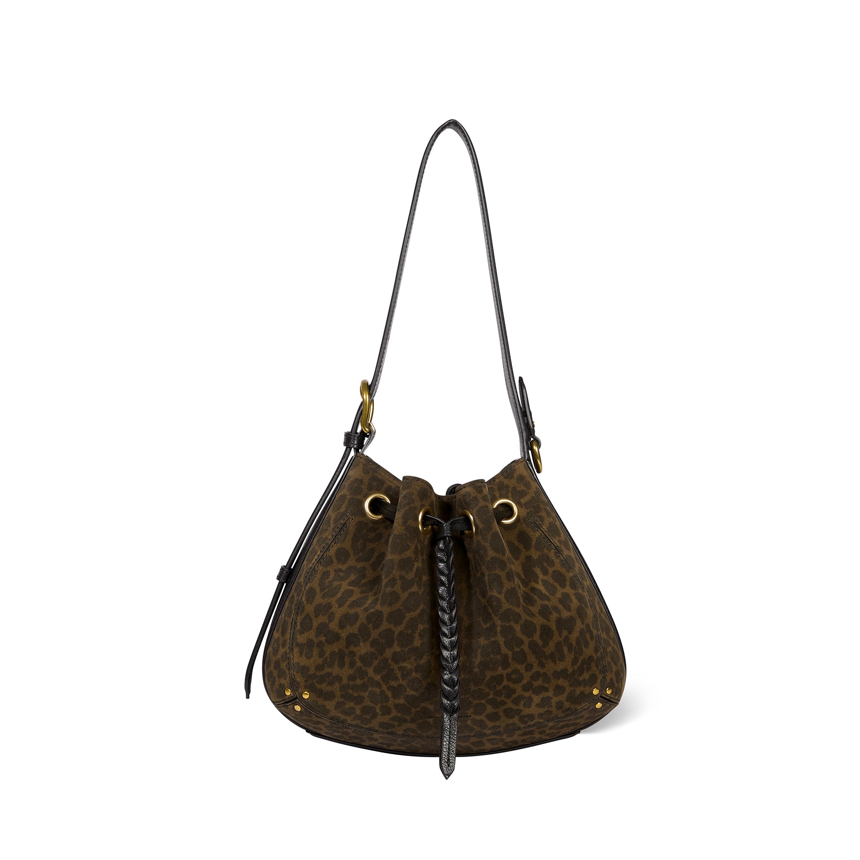 Sac Andy Croûte Velours Imprimé Léopard kaki