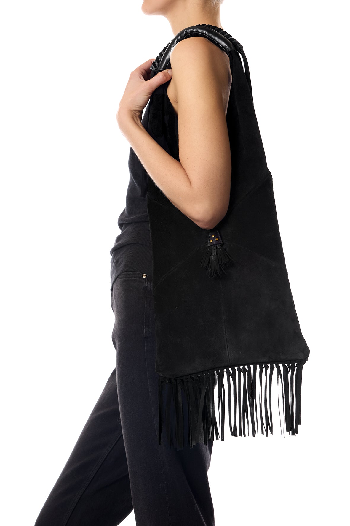 Sac Aram Croûte Velours Noir