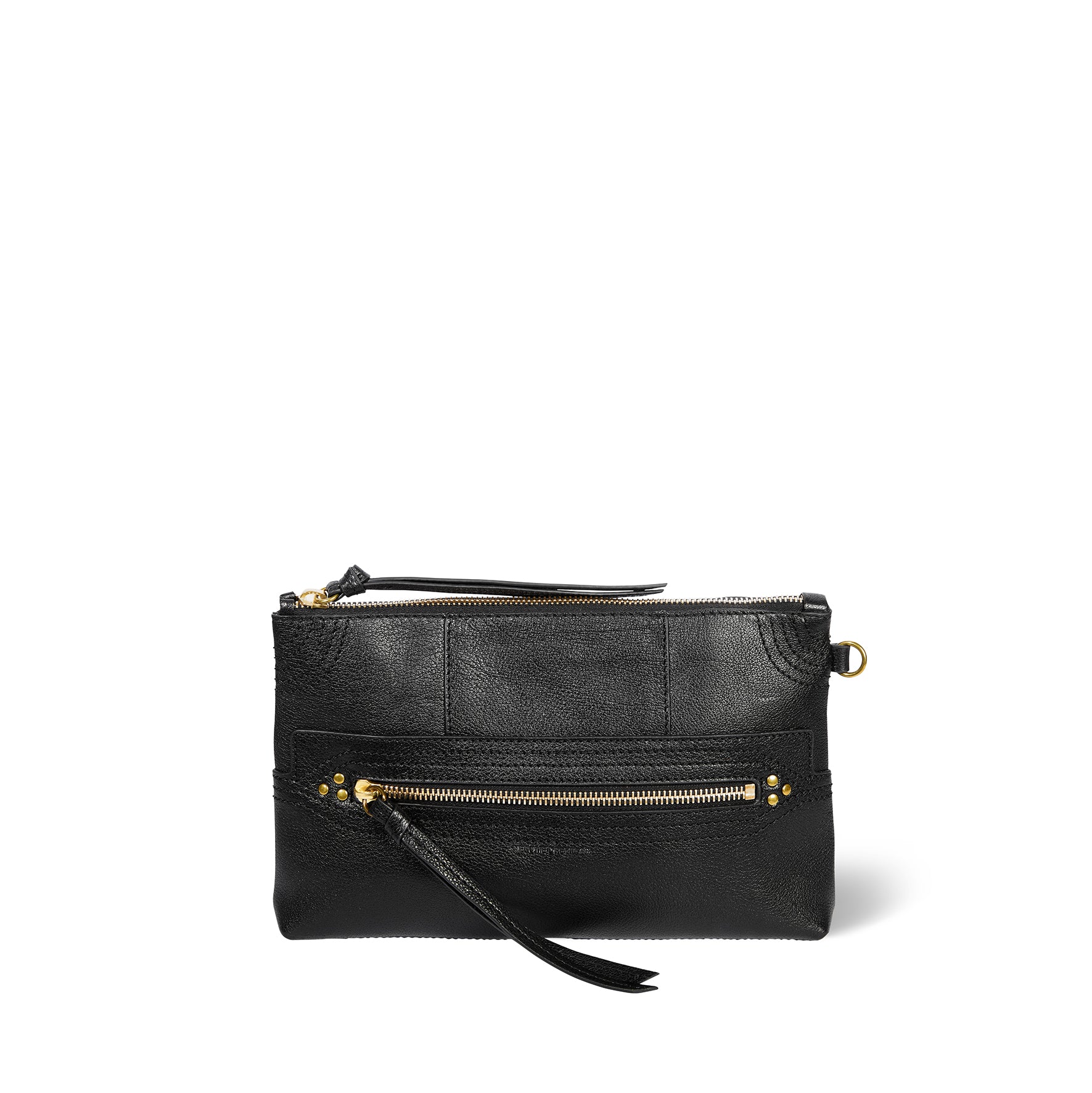 Pochette Lucky Clutch buffle Noir Brass