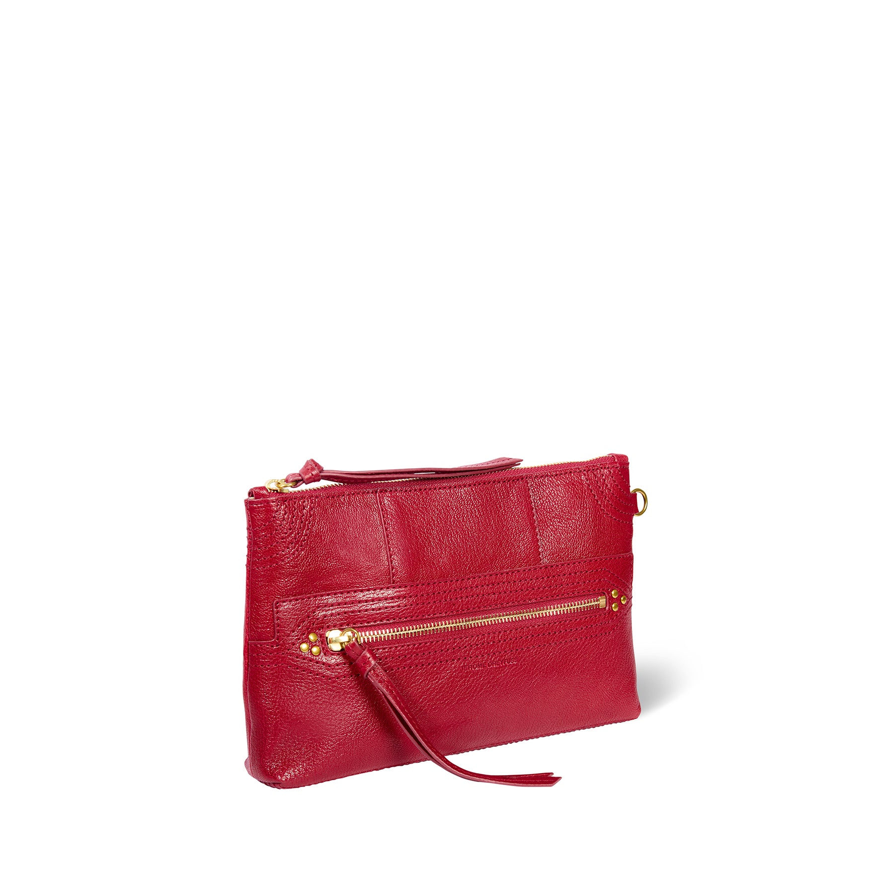 Pochette Lucky Clutch Chèvre Carmin
