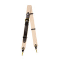 Bandoulière sangle naturelle large Vachette Noir Brass