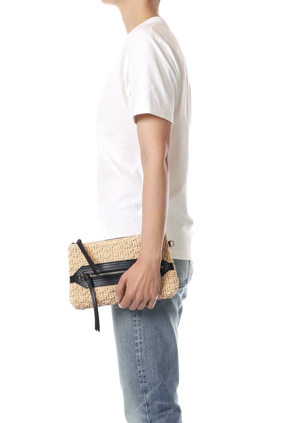 Pochette Lucky Clutch fibres recyclées effet raphia