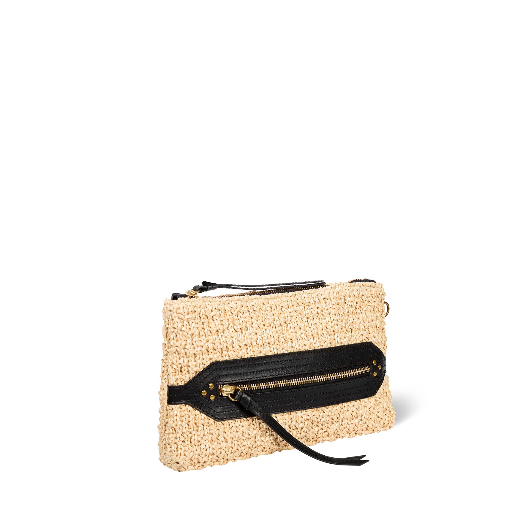 Pochette Lucky Clutch fibres recyclées effet raphia