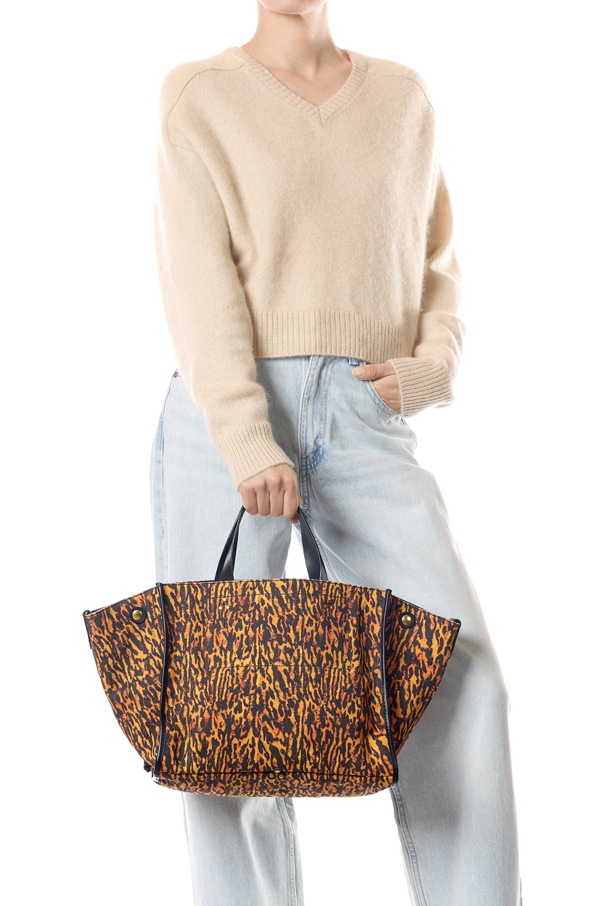 Sac Cabas Léon M Toile Jaguar