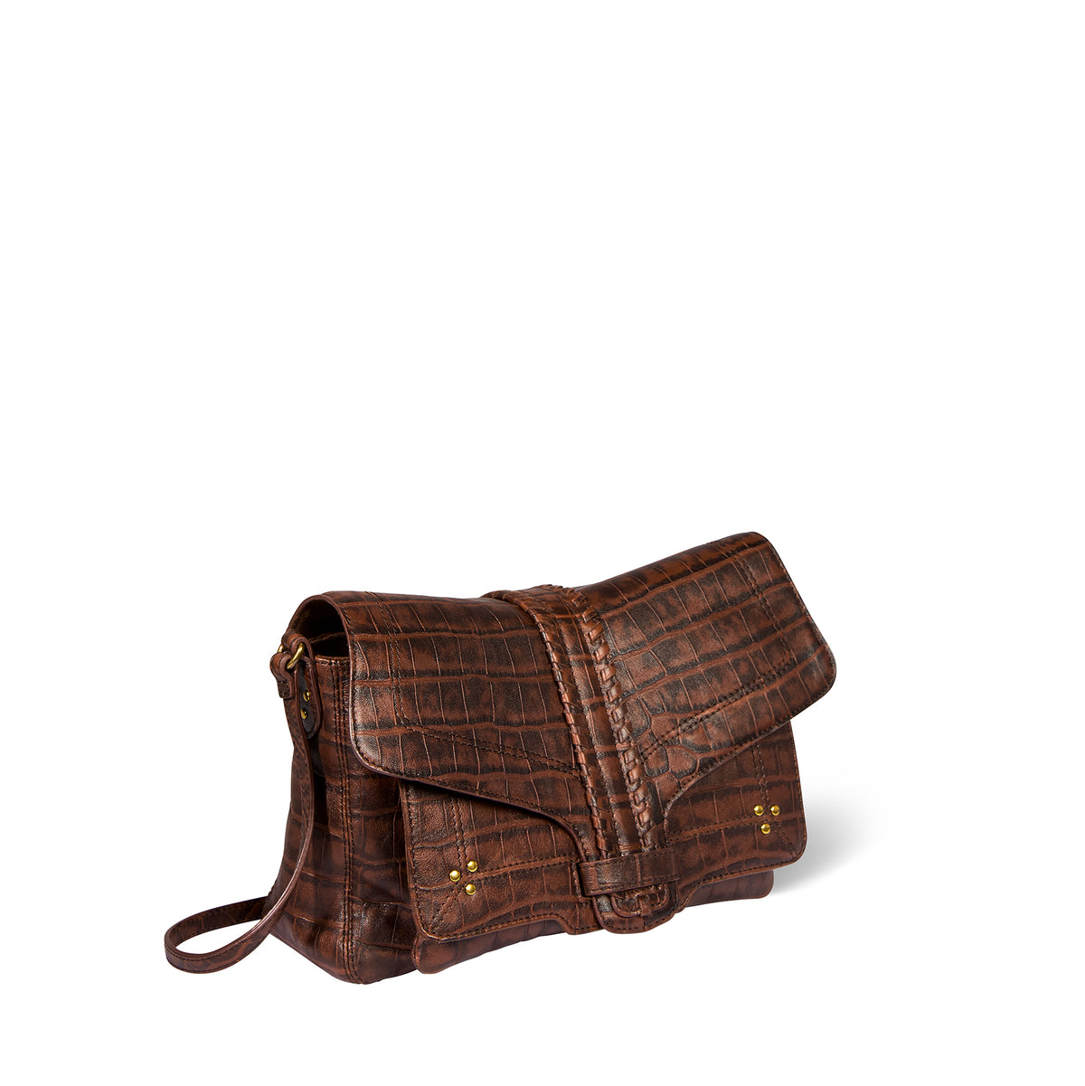 Sac Harry M Mouton Imprimé Croco Cigare