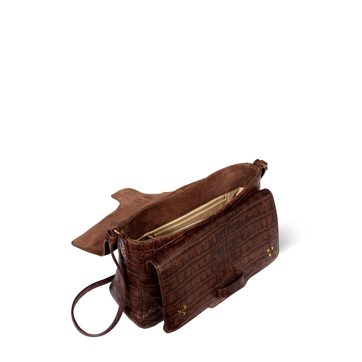 Sac Harry M Mouton Imprimé Croco Cigare
