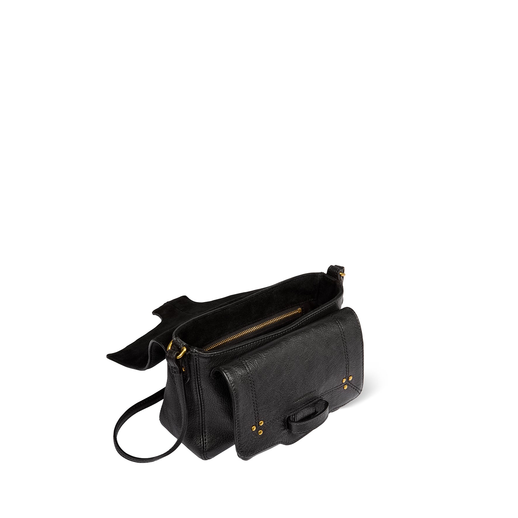 Sac Harry S Chèvre Noir Grainé