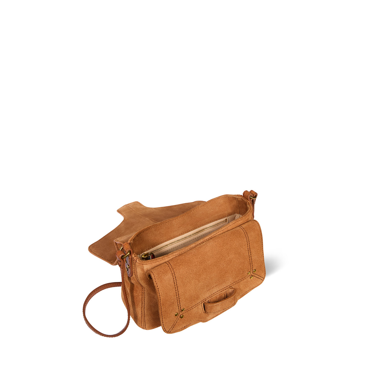 Sac Harry S Croûte Velours Caramel