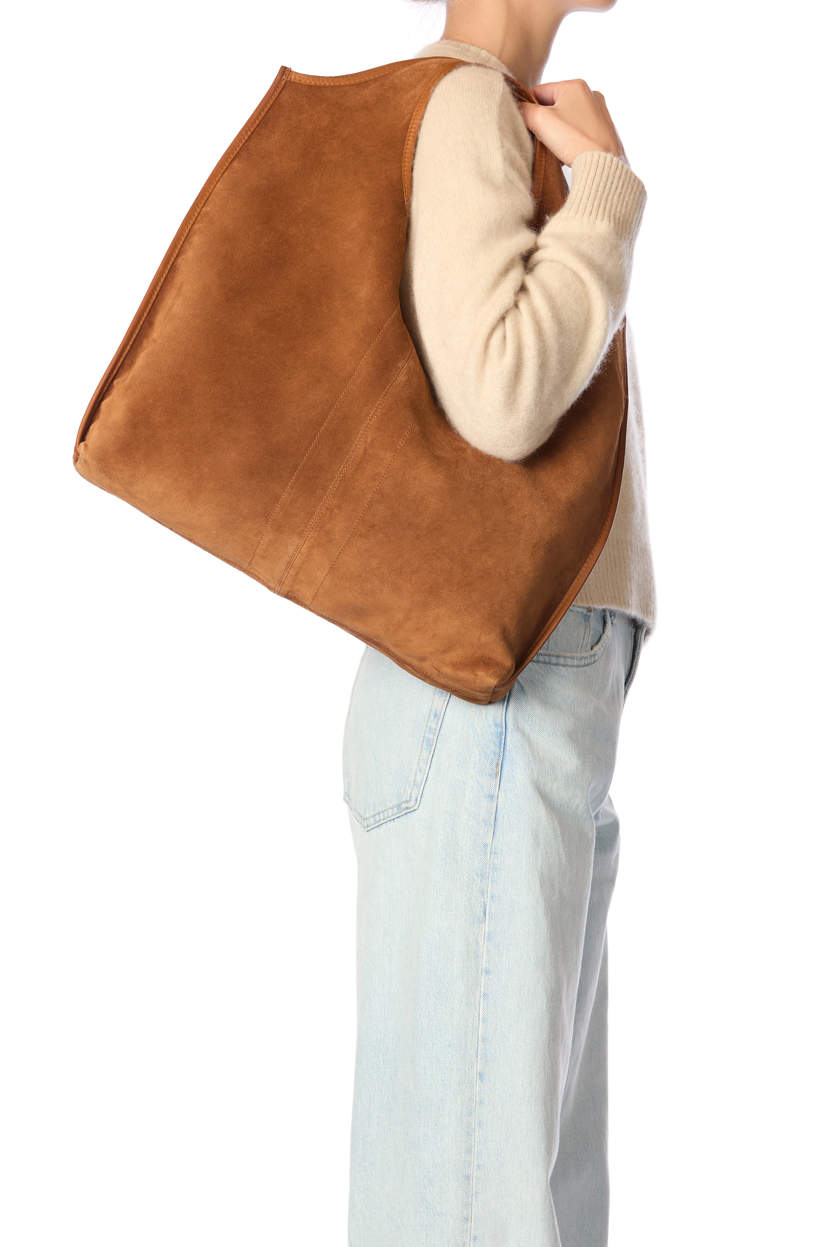 Sac Paco Croûte Velours Caramel