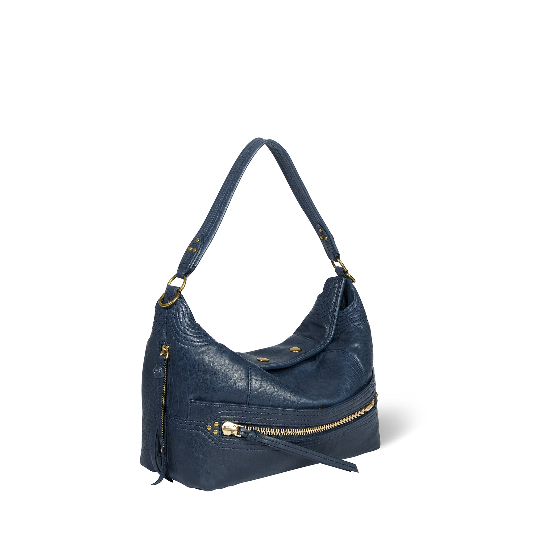 Sac Lucky Hobo Agneau Bubble Night Blue