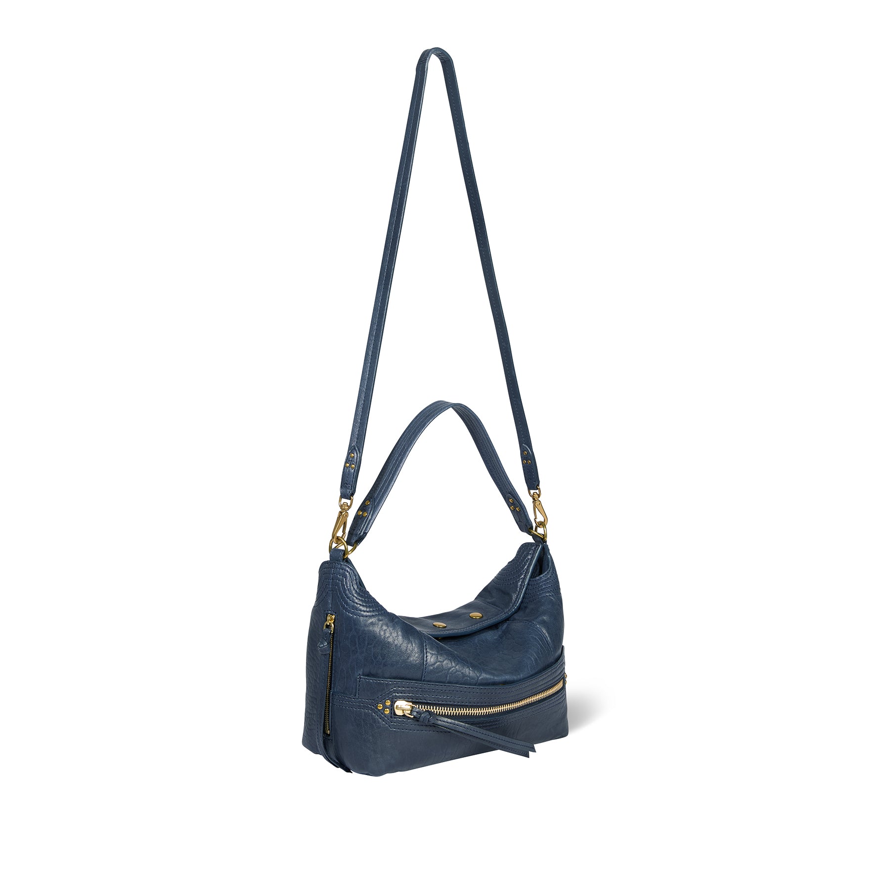Sac Lucky Hobo Agneau Bubble Night Blue