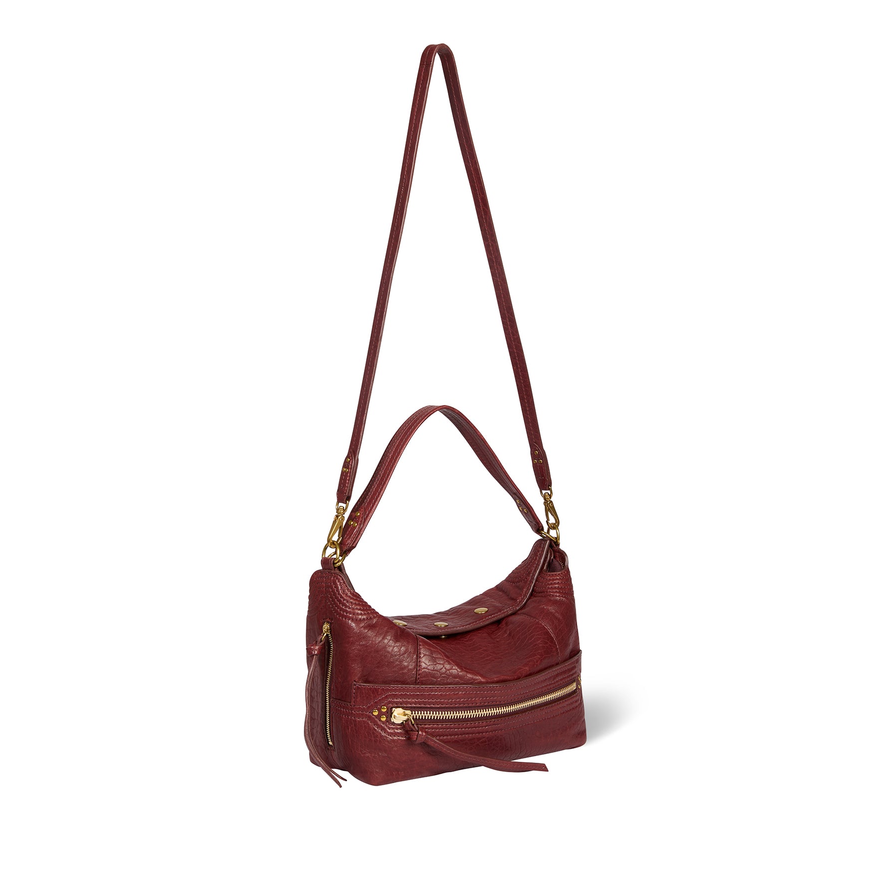 Sac Lucky Hobo Agneau Bubble Burgundy