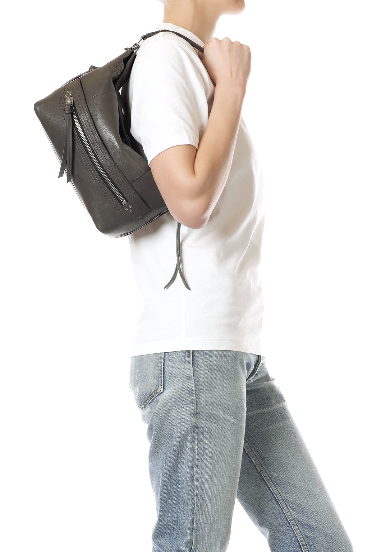 Sac Lucky Hobo buffle Gris