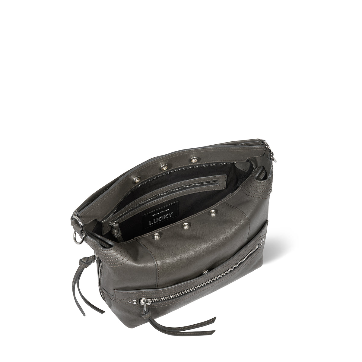 Sac Lucky Hobo buffle Gris