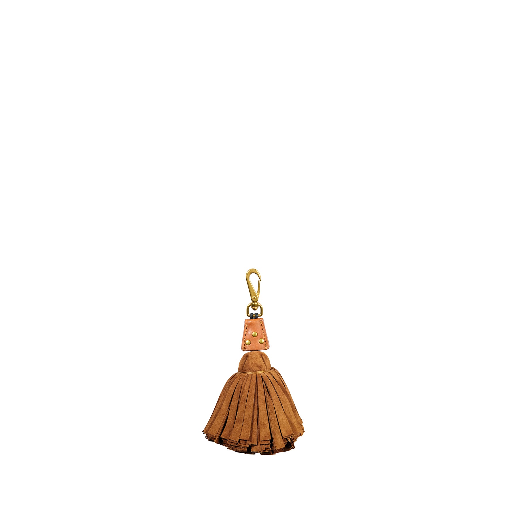 Porte-clés Big Pompon Chèvre Caramel