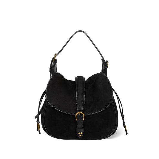 Sac Gildas Croûte Velours Noir