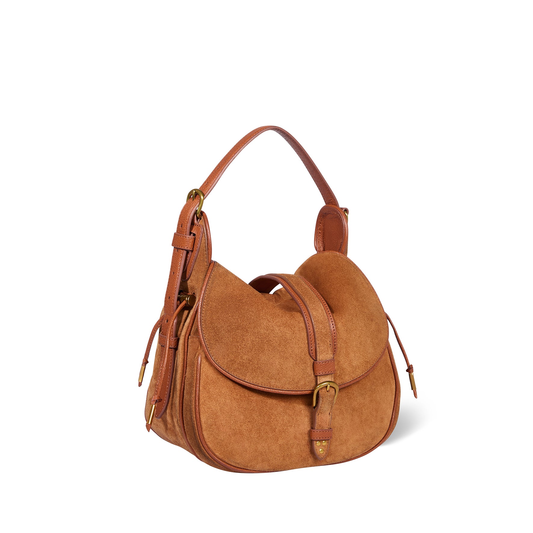 Sac Gildas Croûte Velours Caramel