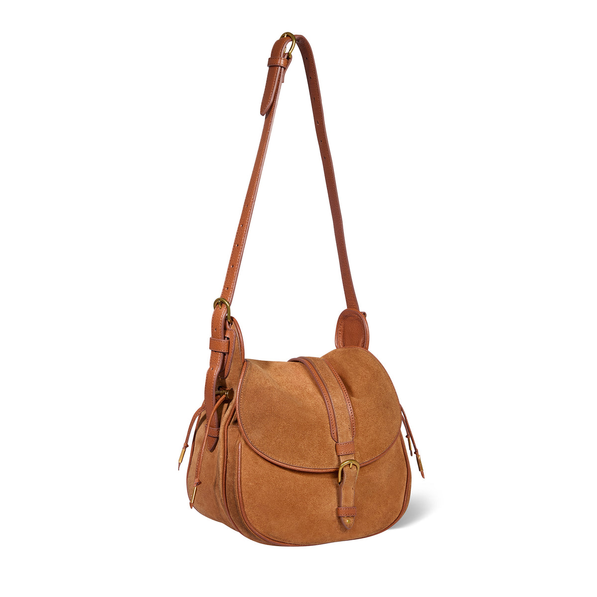 Sac Gildas Croûte Velours Caramel
