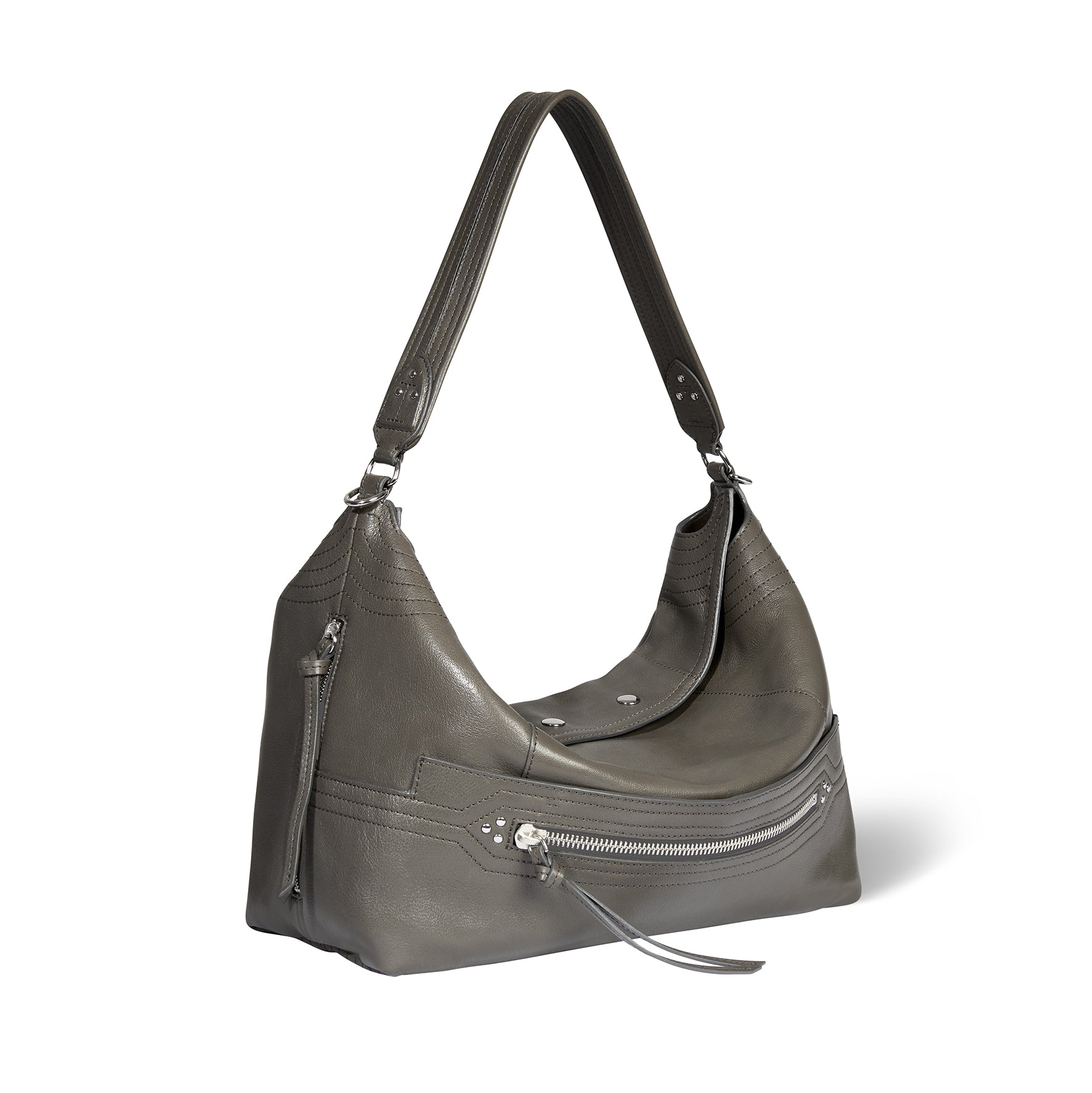 Sac Lucky Hobo Large buffle Gris