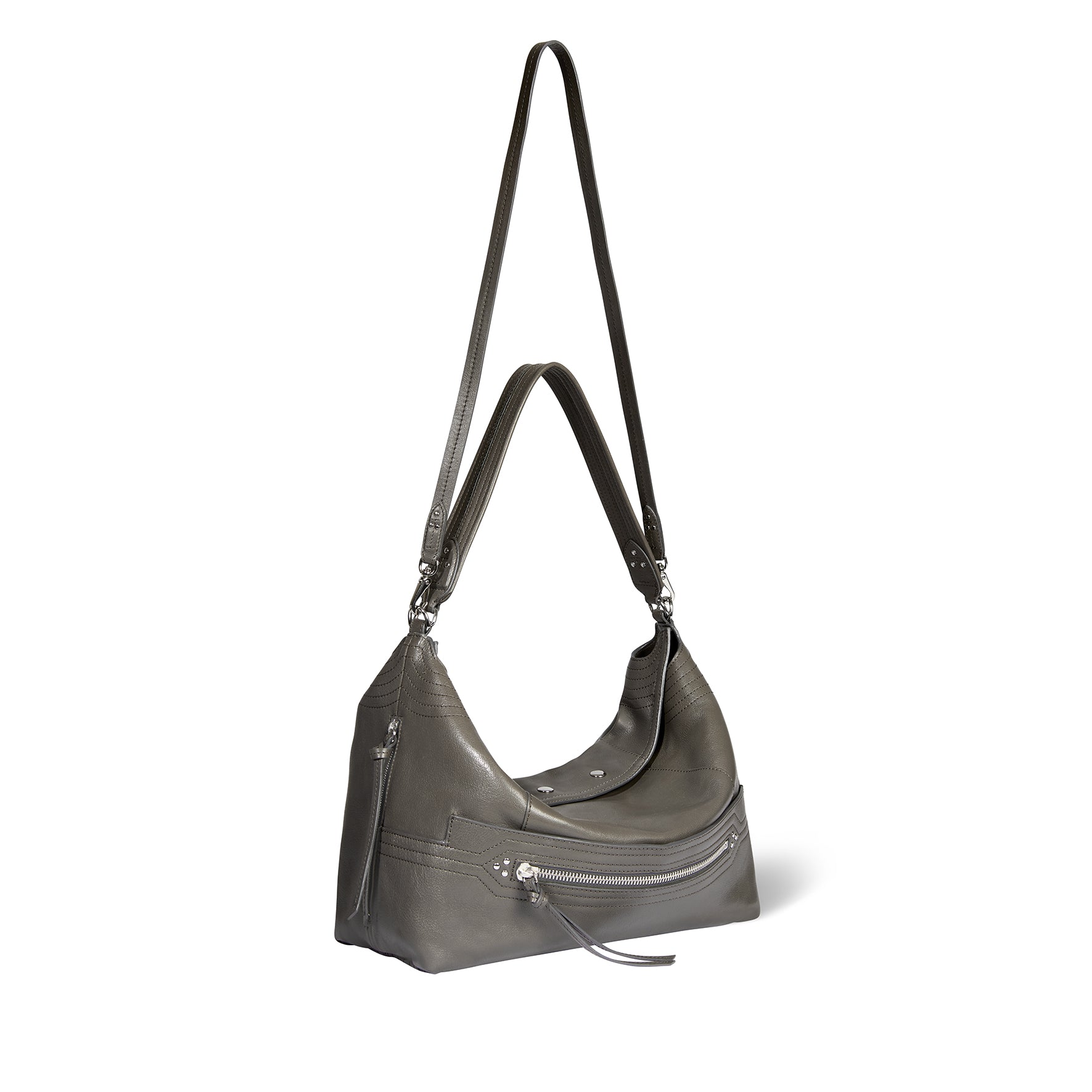 Sac Lucky Hobo Large buffle Gris