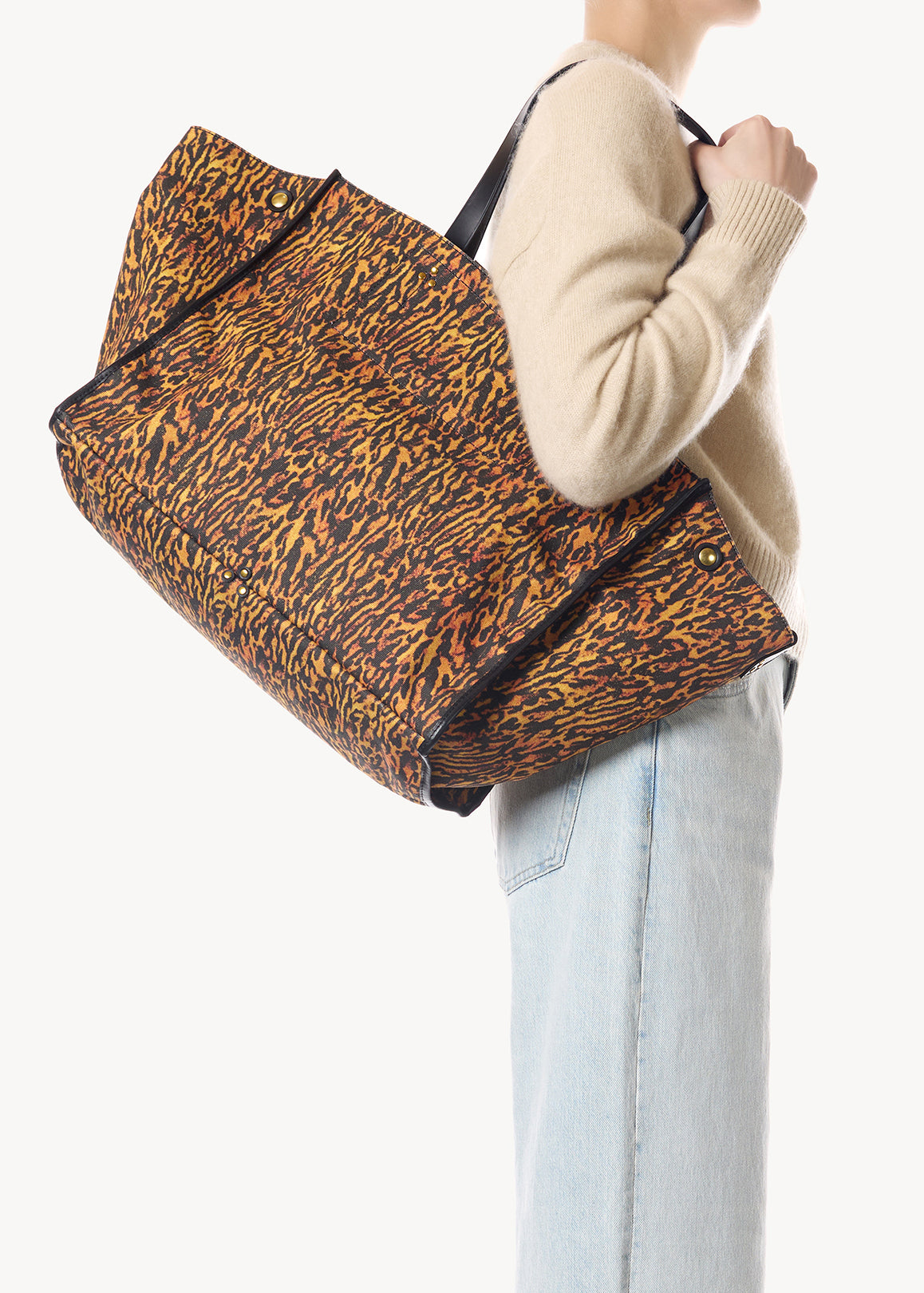 Sac Cabas Léon L Toile Jaguar