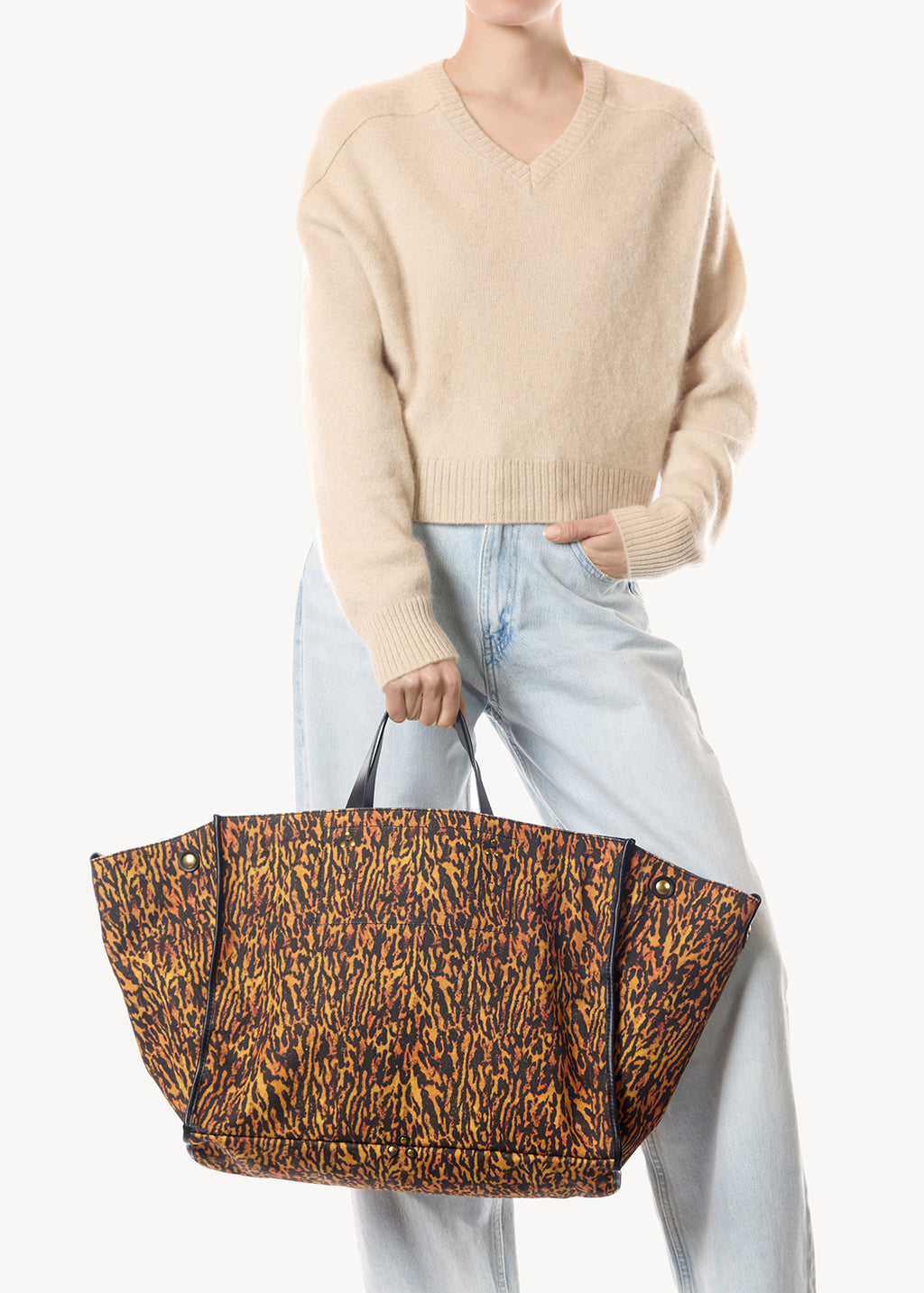 Sac Cabas Léon L Toile Jaguar
