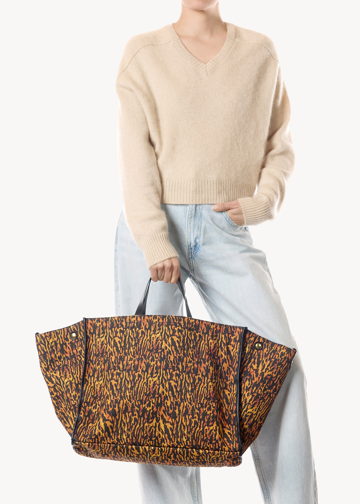 Sac Cabas Léon L Toile Jaguar