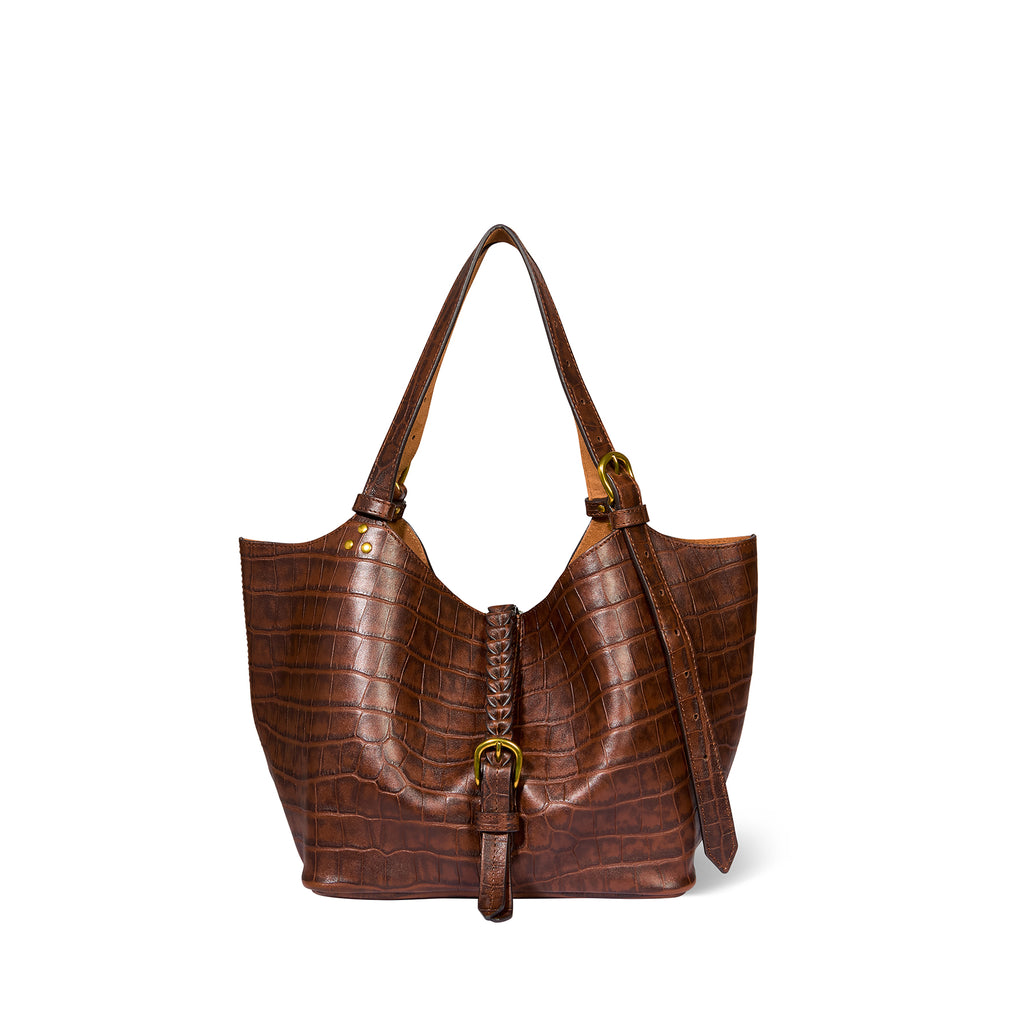 Sac Cabas Joseph S Mouton Imprimé Croco Cigare