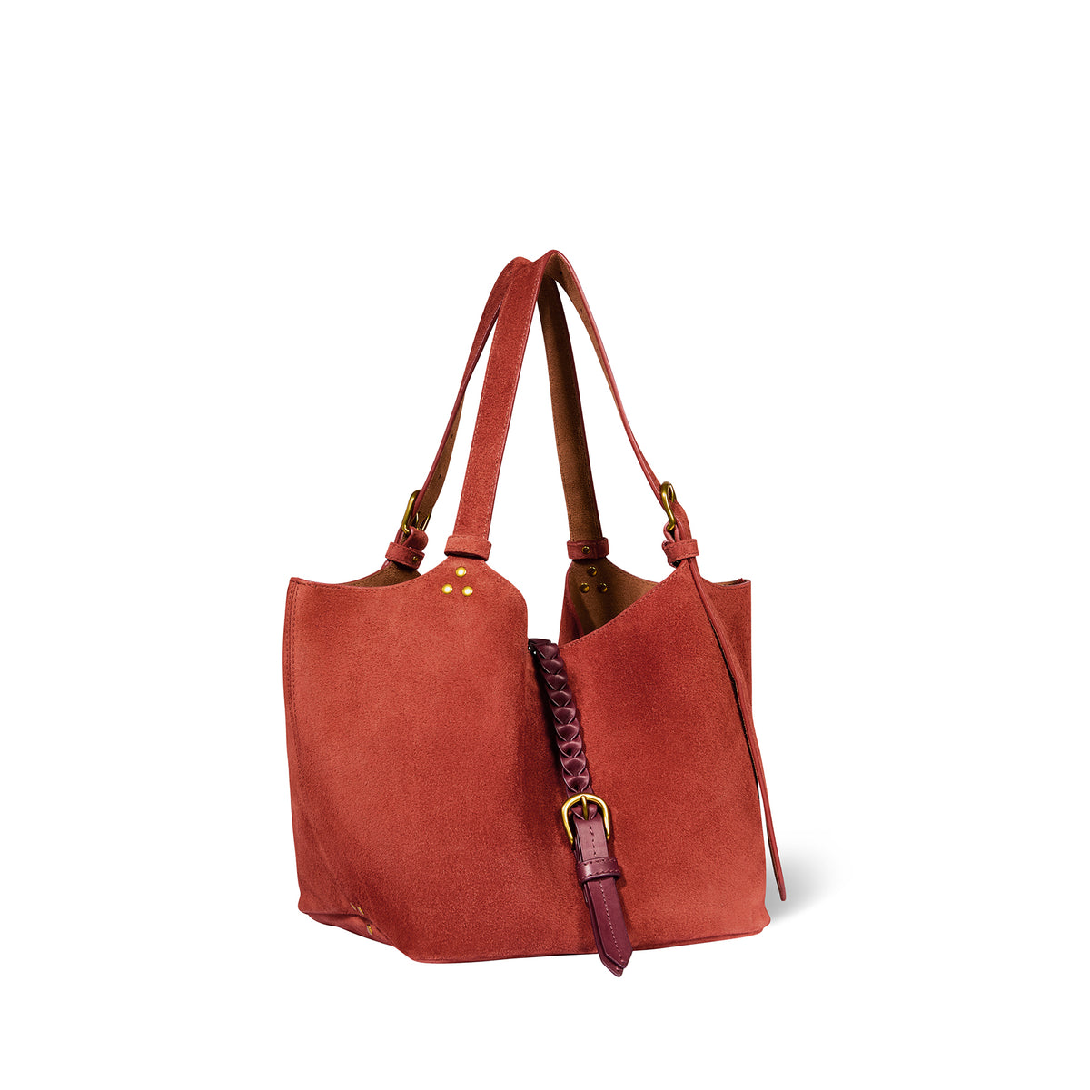 Sac Cabas Joseph S Croûte Velours Rouille