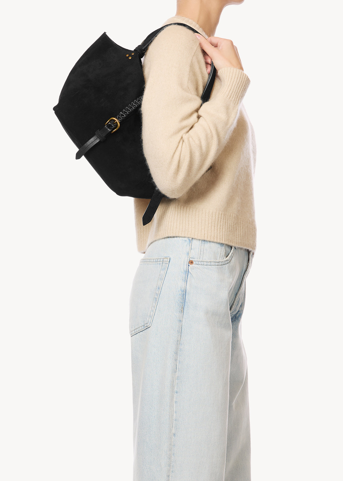 Sac Cabas Joseph S Croûte Velours Noir