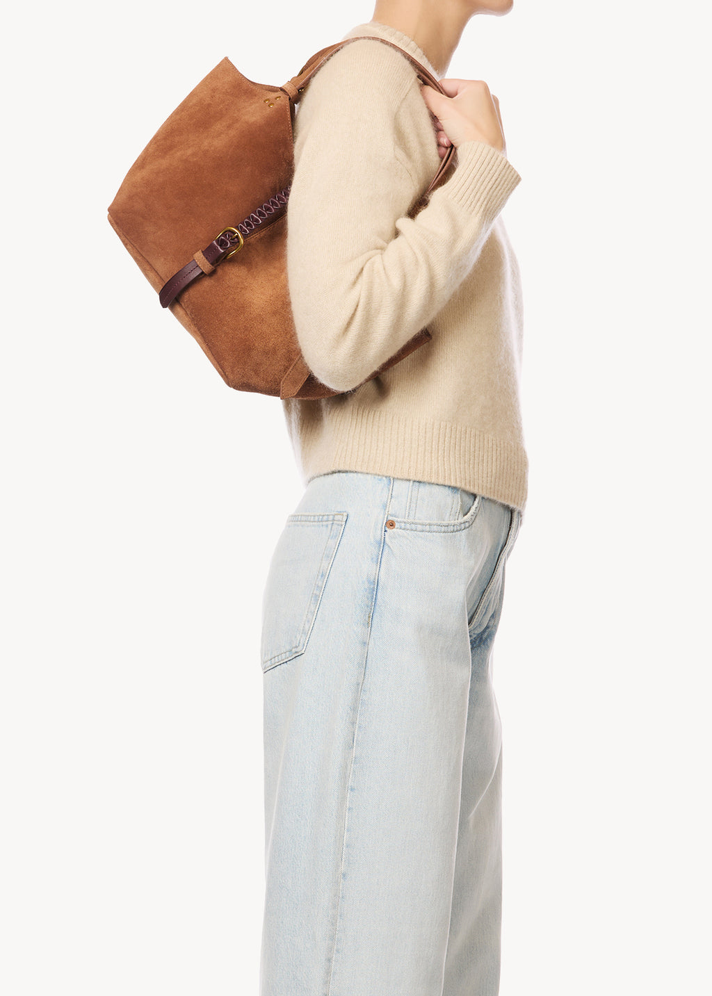 Sac Cabas Joseph S Croûte Velours Caramel