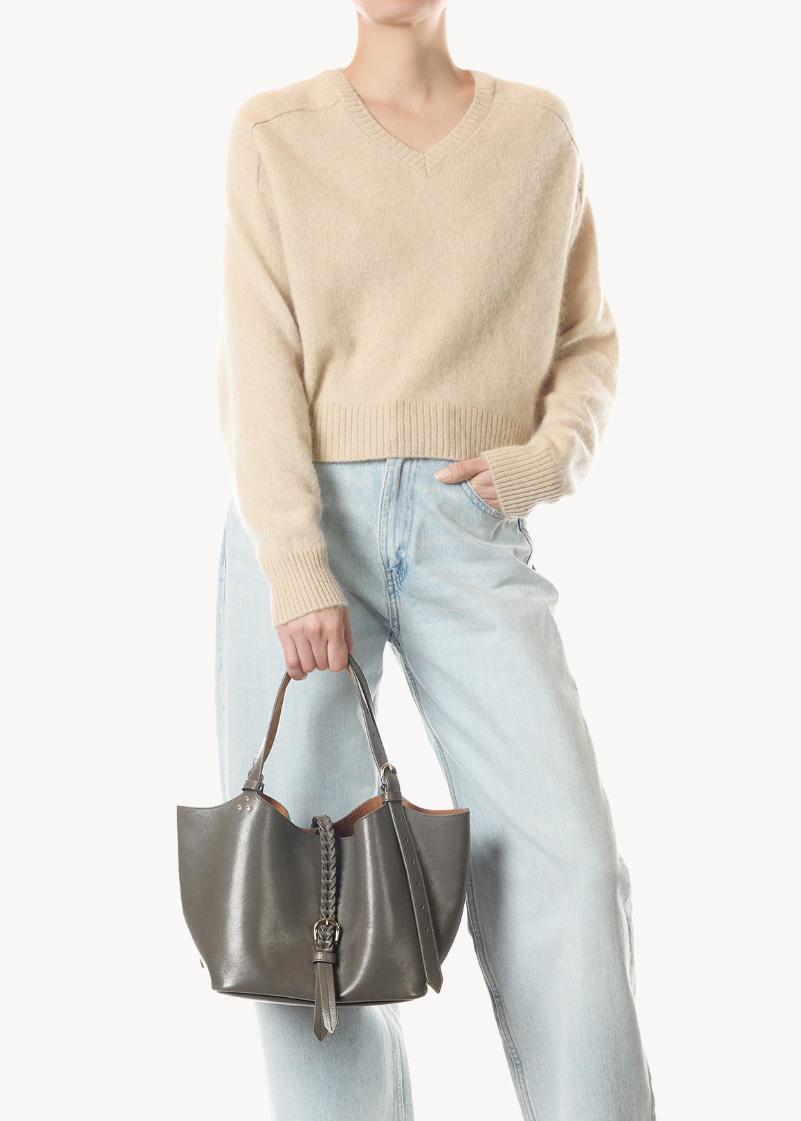 Sac Cabas Joseph S buffle Gris