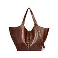 Sac Cabas Joseph M Mouton Imprimé Croco Cigare