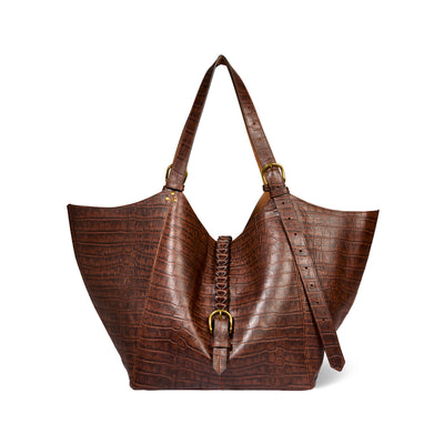 Joseph M Shopper-Tasche Imprimé Croco Cigare Schafleder