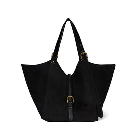 Joseph M Shopper-Tasche Noir Veloursleder