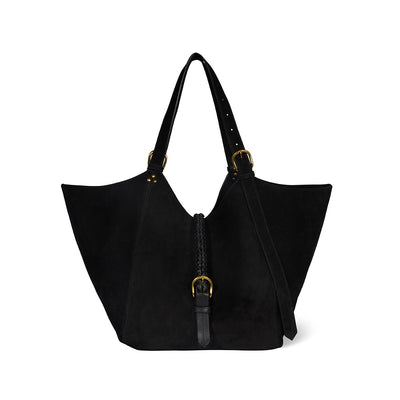 Joseph M Shopper-Tasche Noir Veloursleder