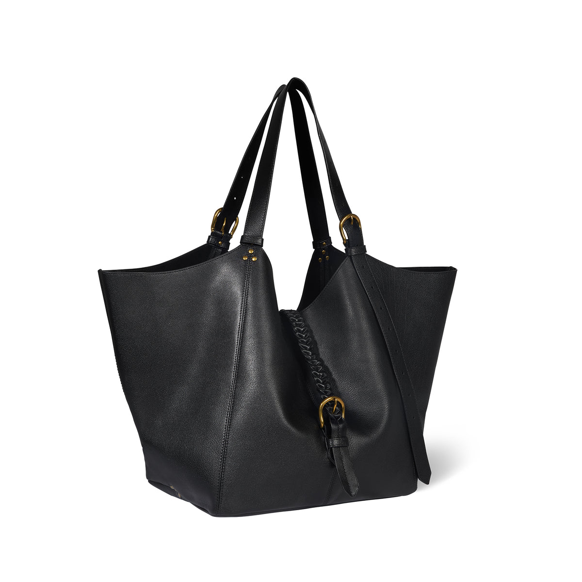 Sac Cabas Joseph M buffle Noir Brass