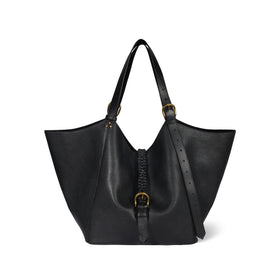 Joseph M Shopper-Tasche Noir Brass Büffelleder