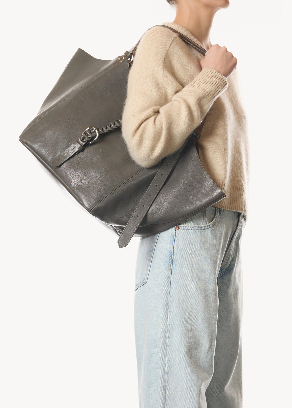 Sac Cabas Joseph M buffle Gris
